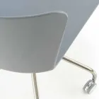 Chaise de bureau en polypropylène avec base chromée Made in Italy - Plutonio Viadurini