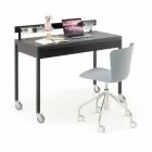 Chaise de bureau en polypropylène avec base chromée Made in Italy - Plutonio Viadurini