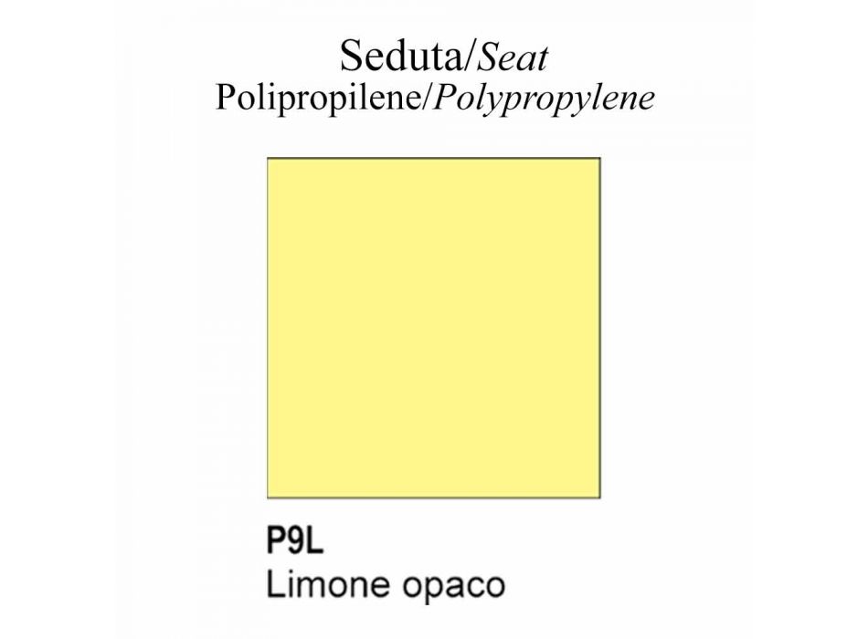 Chaise de bureau en polypropylène avec roulettes Made in Italy - Connubia Academy Viadurini