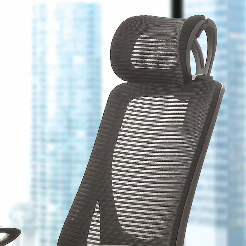 Chaise de bureau opérative et semi-directionnelle en noir Tecnoete - Gerlanda Viadurini