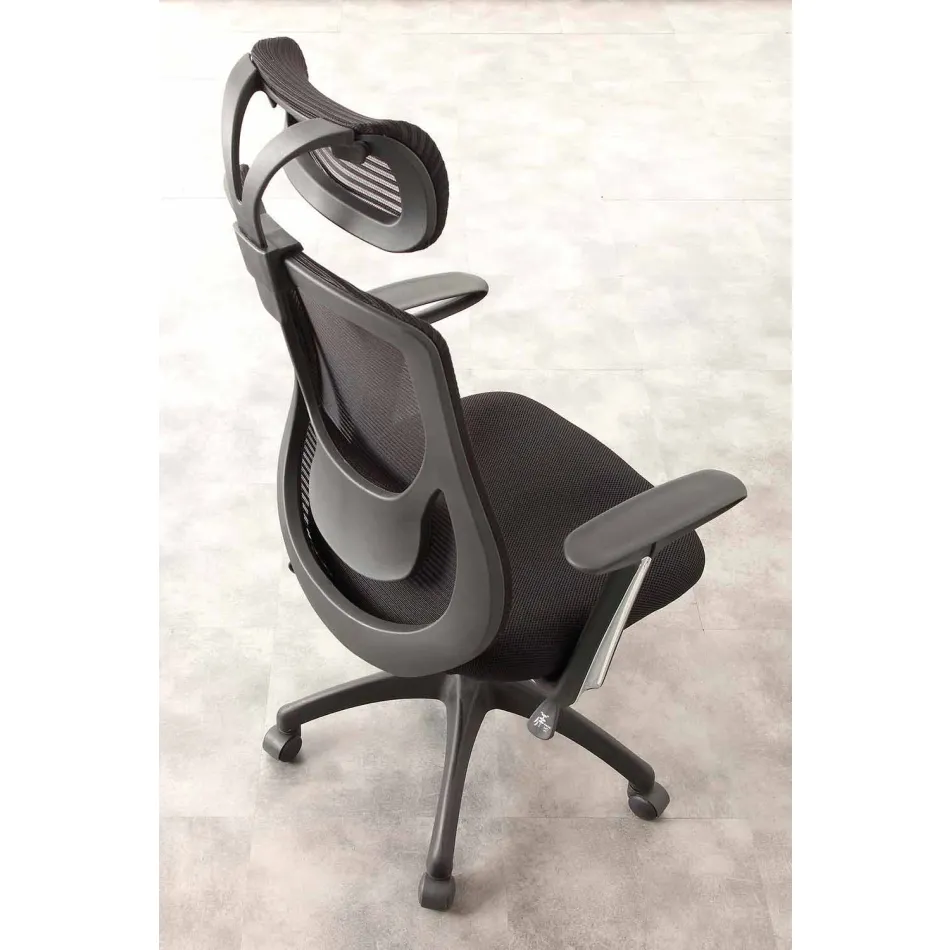 Chaise de bureau opérative et semi-directionnelle en noir Tecnoete - Gerlanda Viadurini