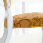 Chaise design classique en bois avec des décorations de feuilles d'or Tristan Viadurini