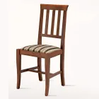 Chaise design classique en bois et assise en tissu Made in Italy - Dorina Viadurini