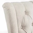 Chaise design classique en tissu et bois de chêne 2 pièces Homemotion - Forla Viadurini