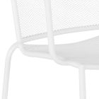 Chaise de jardin design avec accoudoirs empilable en acier blanc - Mamagago Viadurini