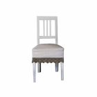 Chaise design moderne en bois de hêtre laqué blanc, Shirley Viadurini