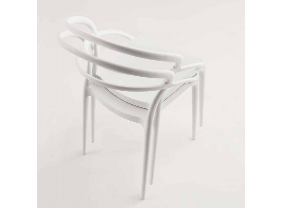 Chaise design moderne en polypropylène fabriquée en Italie Pavie Viadurini