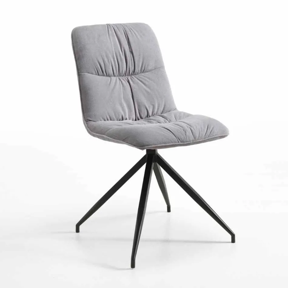 Chaise design moderne tapissée en tissu Chiara Viadurini
