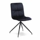 Chaise design moderne tapissée en tissu Chiara Viadurini