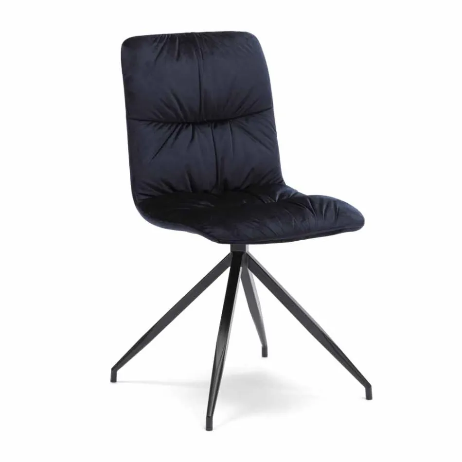 Chaise design moderne tapissée en tissu Chiara Viadurini