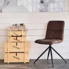 Chaise design moderne tapissée en tissu Chiara Viadurini