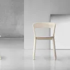 Chaise de haute qualité en bois de frêne fabriquée en Italie, 2 pièces - Oslo Viadurini