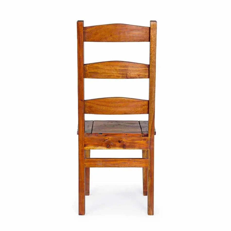 Chaise design classique en bois d'acacia massif Homemotion - Moritz Viadurini