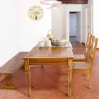 Chaise design classique en bois d'acacia massif Homemotion - Moritz Viadurini