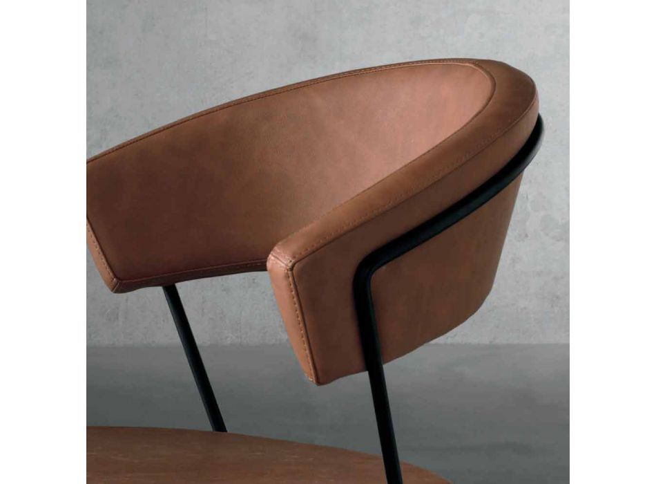 Chaise design en métal et tissu produite en Italie Formia Viadurini