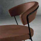 Chaise design en métal et tissu produite en Italie Formia Viadurini