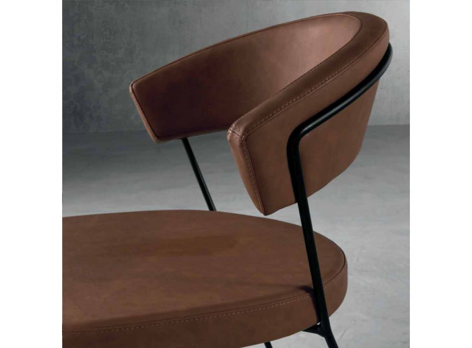 Chaise design en métal et tissu produite en Italie Formia Viadurini