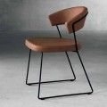 Chaise design en textile et métal made in Italy, Formia
