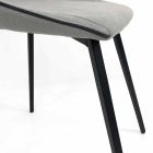 Chaise design en tissu avec pieds carrés fabriqué en Italie, 4 pièces - Oriella Viadurini