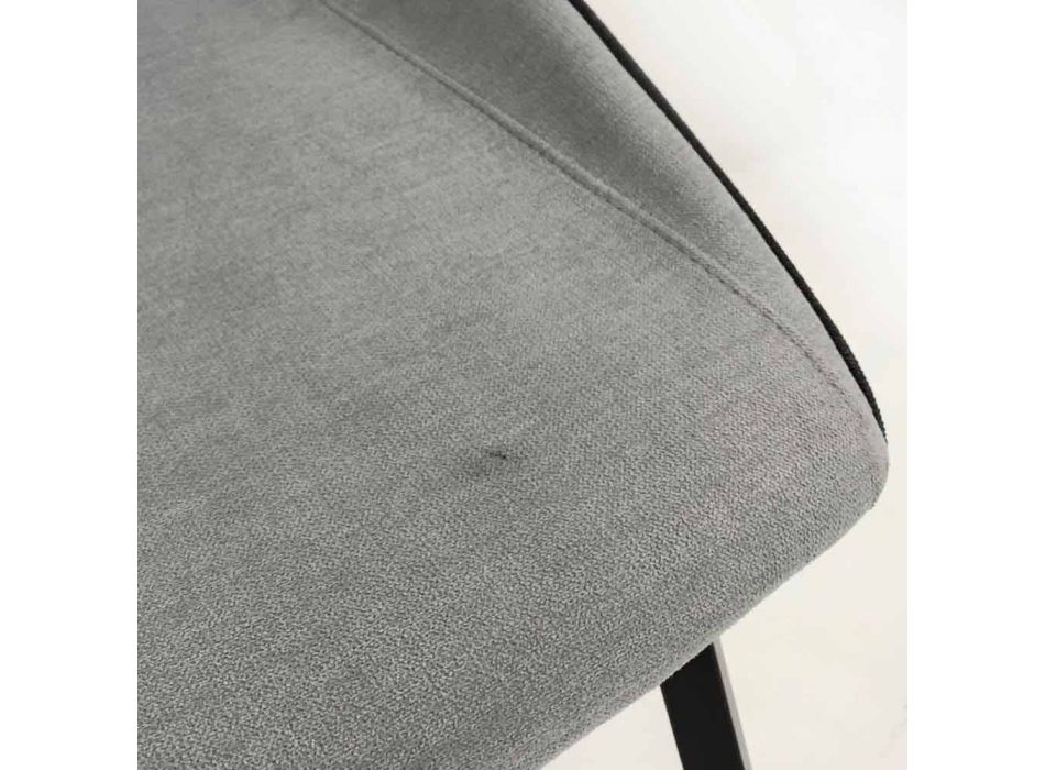 Chaise design en tissu avec pieds carrés fabriqué en Italie, 4 pièces - Oriella Viadurini