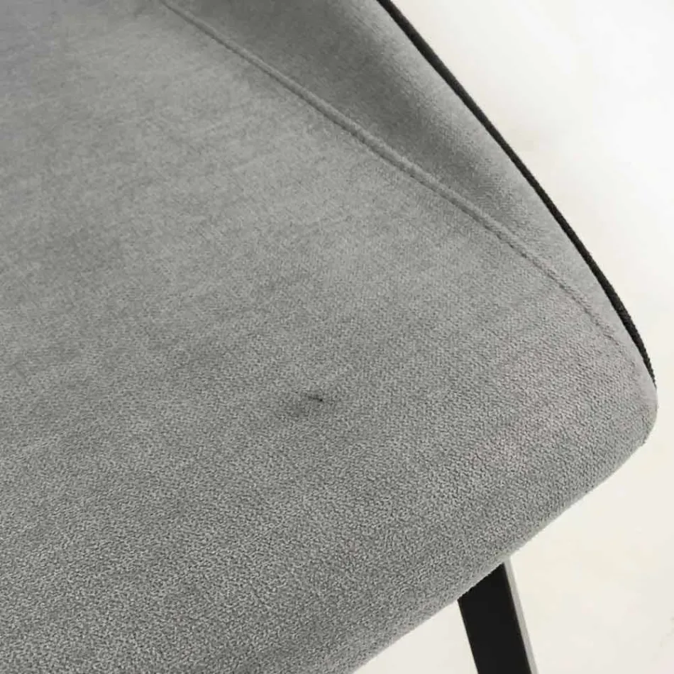 Chaise design en tissu avec pieds carrés fabriqué en Italie, 4 pièces - Oriella Viadurini