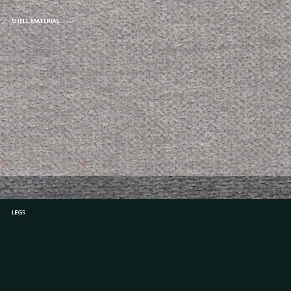 Chaise design en tissu avec pieds carrés fabriqué en Italie, 4 pièces - Oriella Viadurini