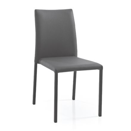 Chaise design moderne et élégante en simili cuir coloré pour le salon - Grenger Viadurini