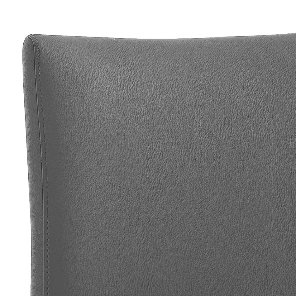 Chaise design moderne et élégante en simili cuir coloré pour le salon - Grenger Viadurini