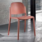 Chaise empilable design moderne en polypropylène coloré 4 pièces - Raiponce Viadurini