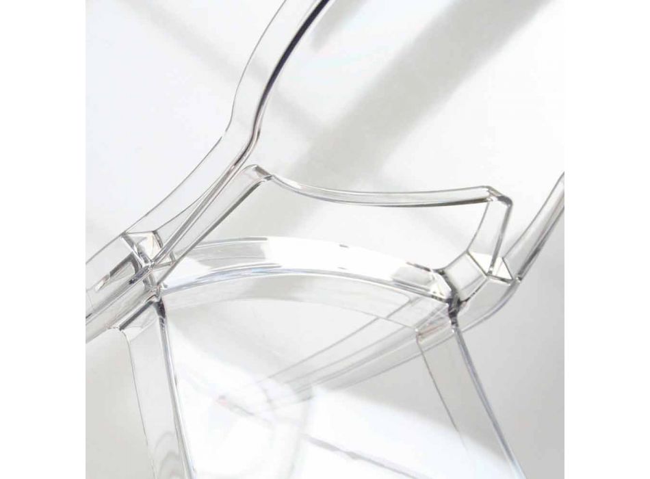 Chaise Design Moderne en Polycarbonate, en 2 Couleurs - Dalila Viadurini