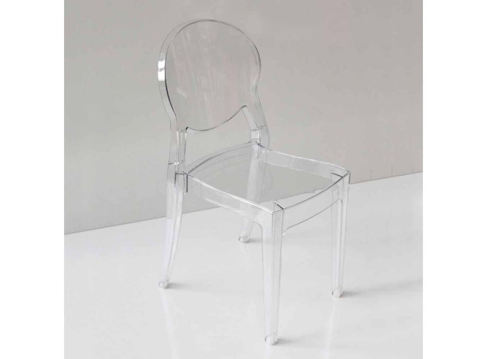 Chaise Design Moderne en Polycarbonate, en 2 Couleurs - Dalila Viadurini