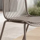 Chagall - Chaise design d'intérieur et d'extérieur en polypropylène et métal Viadurini