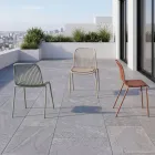 Chagall - Chaise design d'intérieur et d'extérieur en polypropylène et métal Viadurini