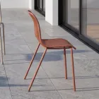 Chagall - Chaise design d'intérieur et d'extérieur en polypropylène et métal Viadurini