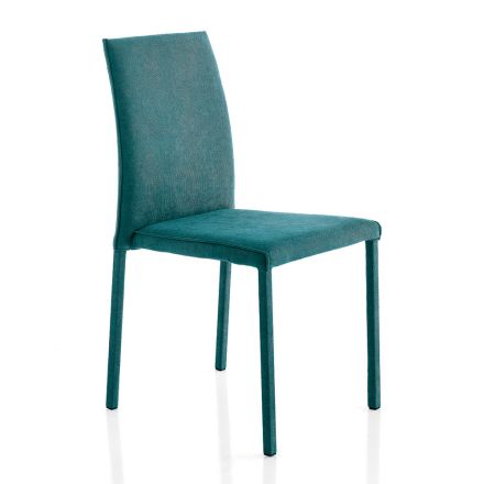 Chaise de salle à manger design en tissu fabriquée en Italie, Conny Viadurini