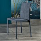 Chaise design de salle à manger en tissu fabriqué en Italie, Conny Viadurini