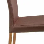 Chaise design recouverte en tissu Amalia, H96 cm, fabriqué en Italie Viadurini