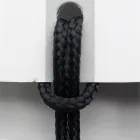 Chaise de luxe avec accoudoirs en hêtre blanchi et corde fabriquée en Italie - Nora Viadurini