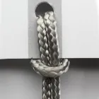 Chaise de luxe avec accoudoirs en hêtre blanchi et corde fabriquée en Italie - Nora Viadurini