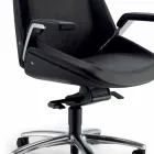 Fauteuil de direction en cuir sellier Ada Angelo Pinaffo & Gorgi Viadurini