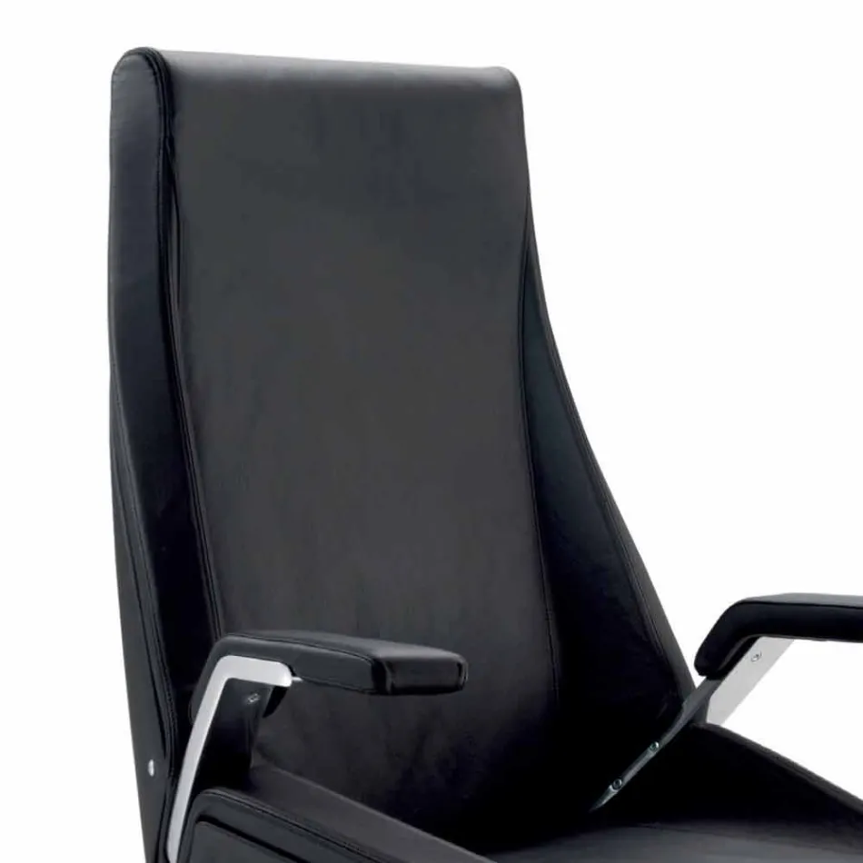 Fauteuil de direction en cuir sellier Ada Angelo Pinaffo & Gorgi Viadurini
