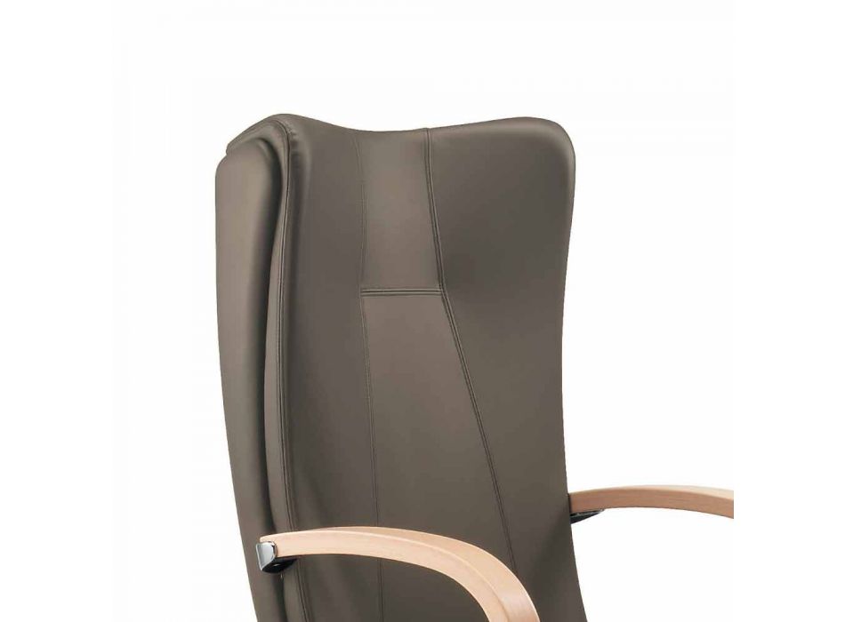 chaise véritable fleur de type Ambra moderne exécutif peau de vache Viadurini