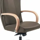 chaise véritable fleur de type Ambra moderne exécutif peau de vache Viadurini