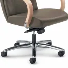 chaise véritable fleur de type Ambra moderne exécutif peau de vache Viadurini