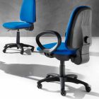 Chaise de bureau ergonomique pivotante moderne en cuir écologique ou en tissu - Calogera Viadurini