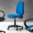 Chaise de bureau ergonomique pivotante moderne en cuir écologique ou en tissu - Calogera Viadurini