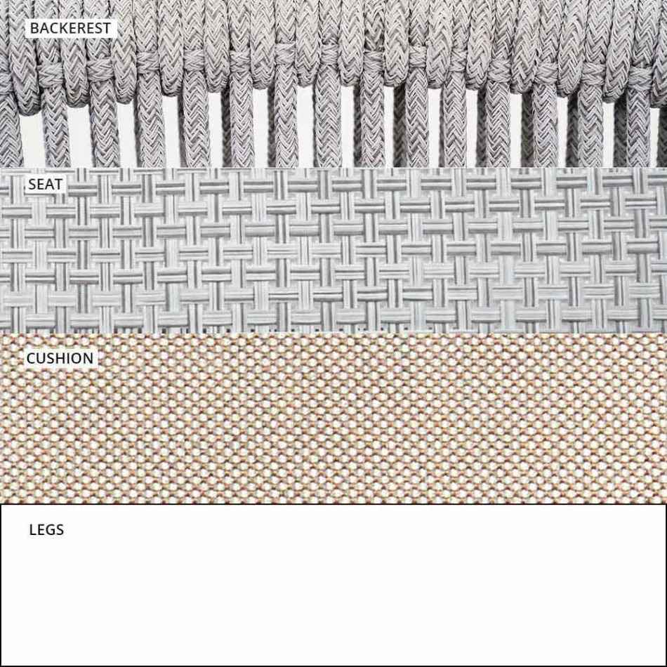 Chaise d'extérieur avec accoudoirs empilable rembourrée H 78cm - Smart by Varaschin Viadurini