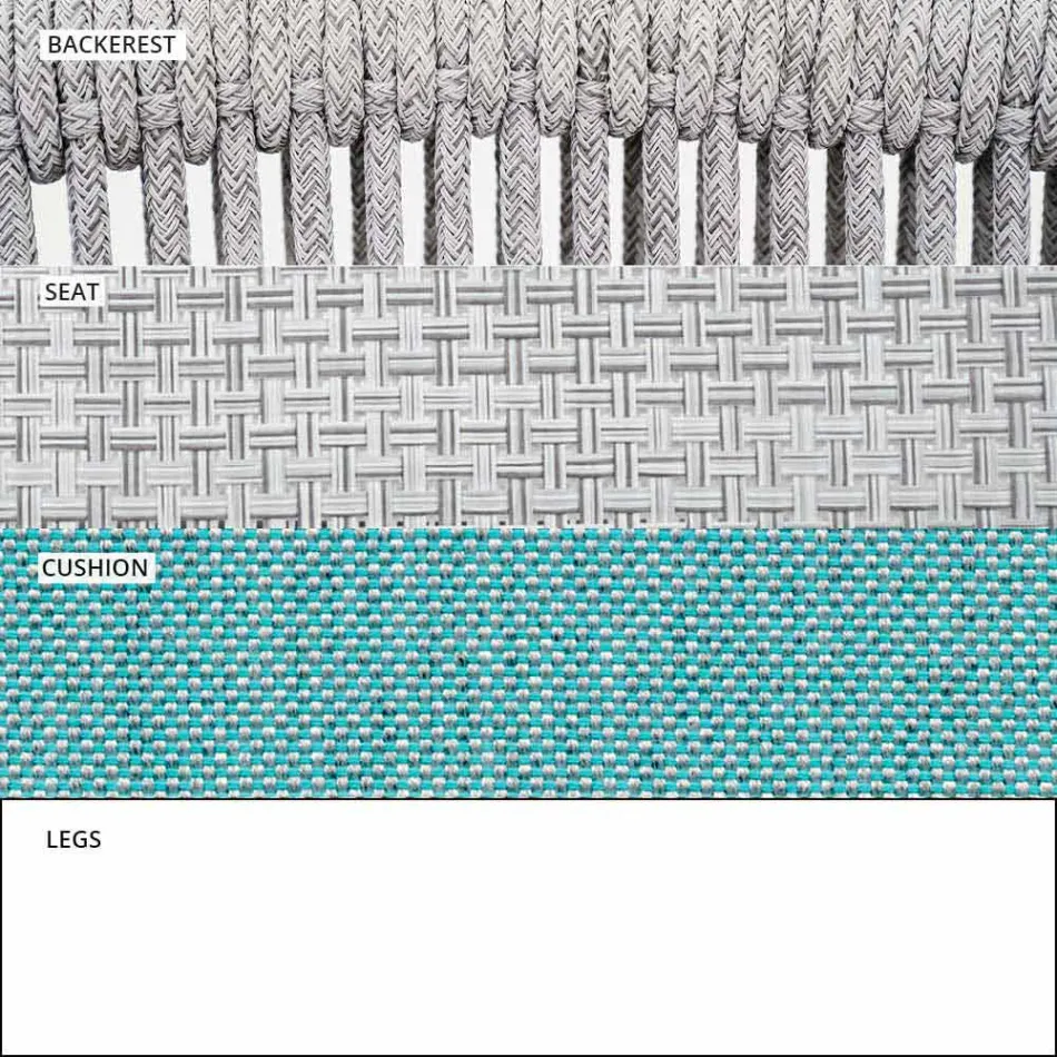 Chaise d'extérieur avec accoudoirs empilable rembourrée H 78cm - Smart by Varaschin Viadurini