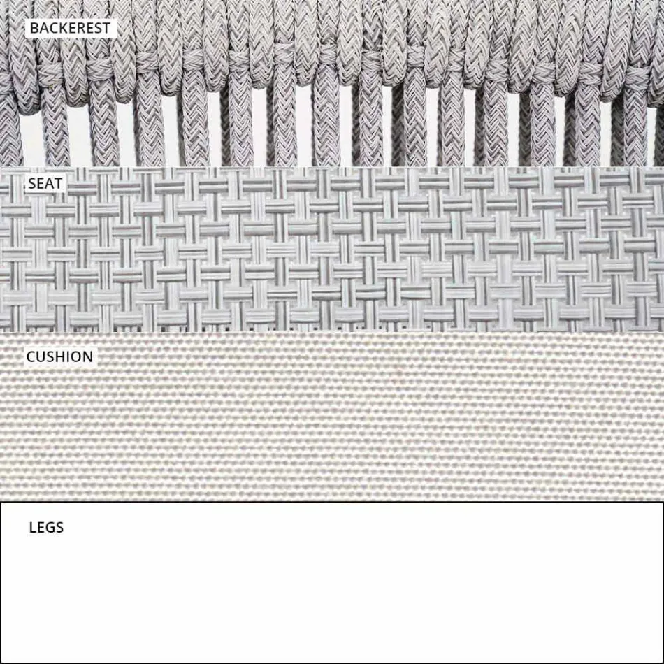 Chaise d'extérieur avec accoudoirs empilable rembourrée H 78cm - Smart by Varaschin Viadurini