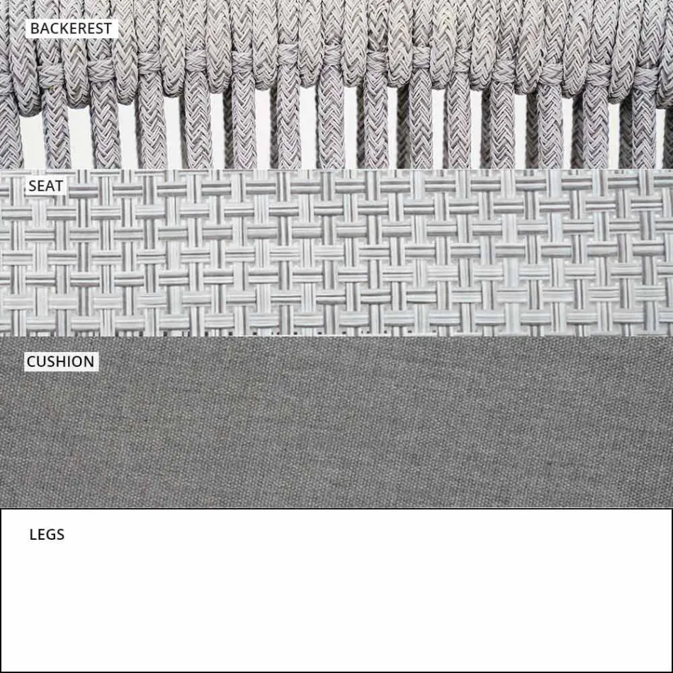 Chaise d'extérieur avec accoudoirs empilable rembourrée H 78cm - Smart by Varaschin Viadurini